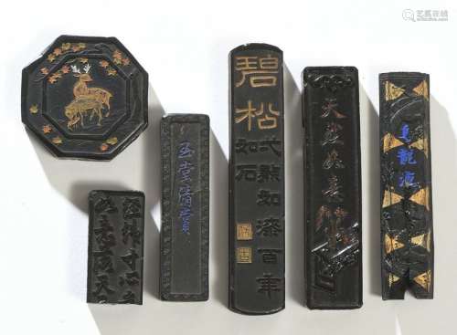 CHINE, Dynastie Qing, XIXe siècleEnsemble de si...