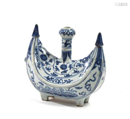 CHINE, Dynastie Ming, XVe siècleFlasque de pèle...