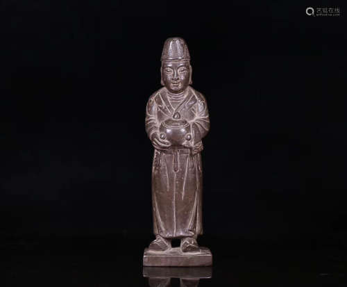 A HU PEOPLE DESIGN ANCIENT BLUESTONE STATUE