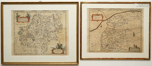 Two maps of China, Blaeu, Amsterdam, 17th C.