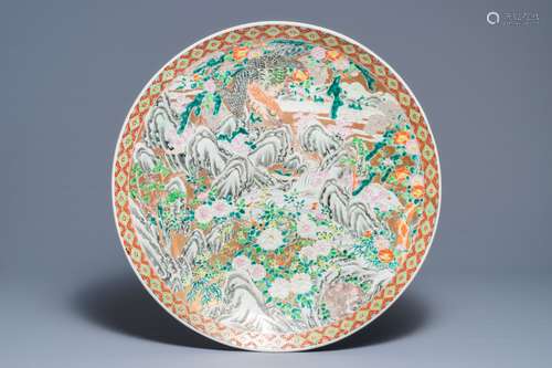 A massive Japanese Imari 'eagle' dish, Chenghua mark, Meiji, 19th C.