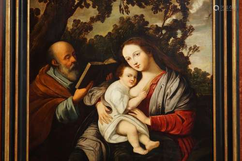 Follower of Hendrick van Balen, Antwerp school: Holy family, oil on panel, 16/17th C.