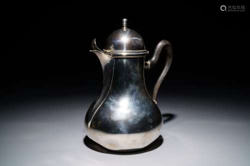 A French silver coffee jug with wooden handle, Paris, ca. 1798-1809