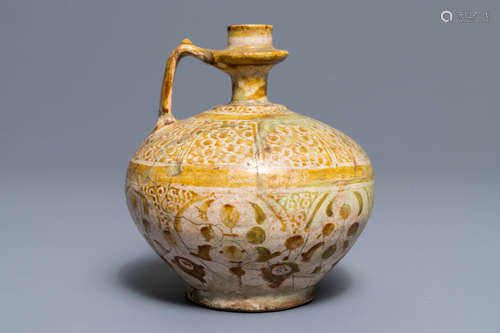 An Islamic lusterware jug, Kashan, Iran, 13th C.