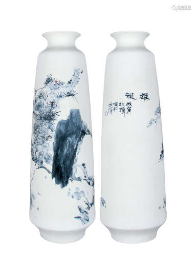熊国辉 （b.1957） 珍珠釉“雄视”瓶