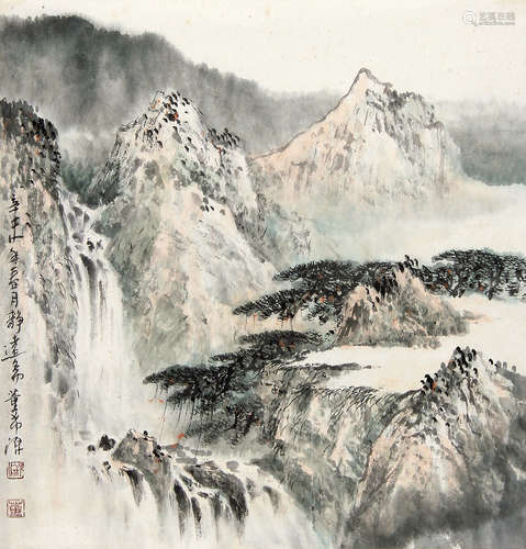 董希源 （b.1964） 山水1991年作 设色纸本立轴