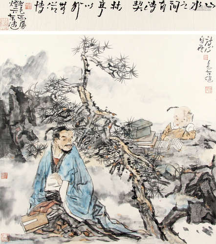 郭东健 （b.1956） 诗心自在2013年作 设色纸本镜框