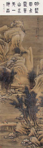 蓝瑛（款） （1585-1664） 山水 设色绢本立轴