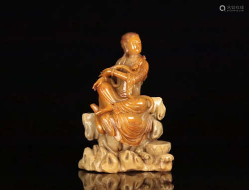 A TIANHUANG STONE GUANYIN BUDDHA PENDANT