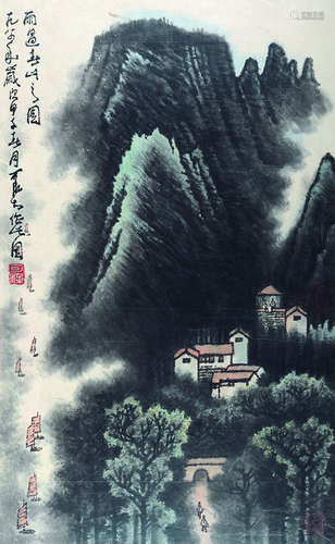 李可染 山水 纸本