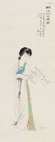 张大千（1899～1983） 癸酉（1933）年作 愿在竹而为扇 镜片 设色纸本