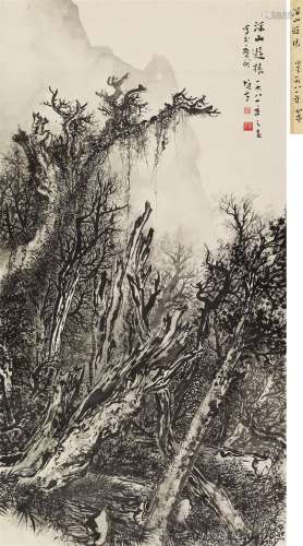 黎雄才（1910～2001） 1981年作 深山游猿 立轴 水墨纸本