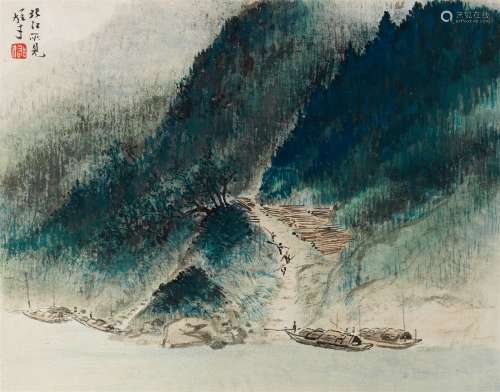 黎雄才（1910～2001） 北江所见 镜片 设色纸本