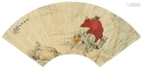 刘奎龄（1885～1967） 戊辰（1928）年作 福自天来 镜片 设色纸本