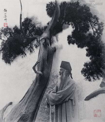 郎静山 张大千 相纸 摄影