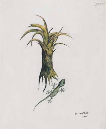 蒲浩淼 2006年作 蜥蜴 布面油画