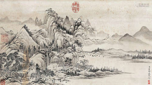 董邦达（1696～1769） 山水人物 立轴 纸本