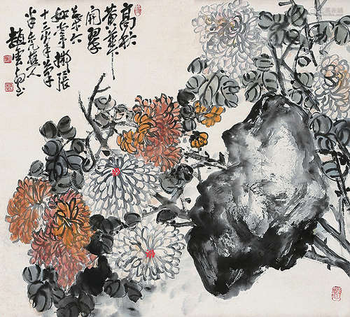 赵云壑（1874 ～1955） 花卉 立轴 纸本