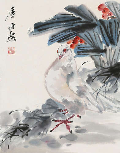 唐云（1910～1993） 花鸟 立轴 纸本