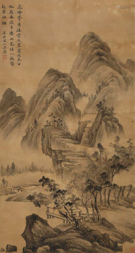 吴历（1632～1718） 山水 立轴 绢本