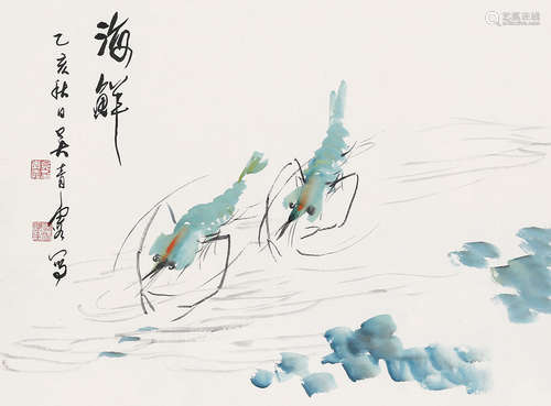 吴青霞（1910～2008） 海鲜 连框 纸本