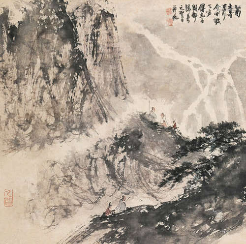 傅抱石（1904～1965） 山水 立轴 纸本