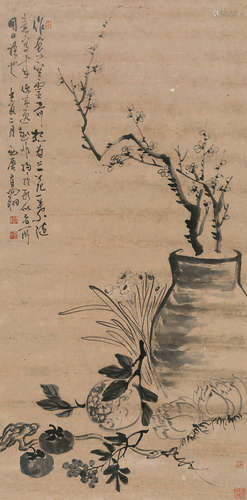 高翔（1688～1753） 清供 立轴 纸本