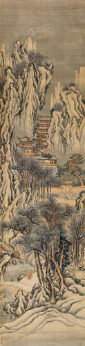 袁江（1662～1735） 山水 立轴 绢本