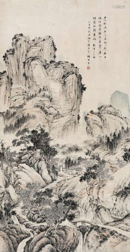 奚冈（1746～1803） 山水 立轴 纸本