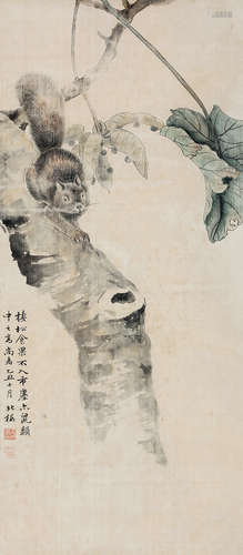 金城（1878～1926） 花鸟 镜片 纸本