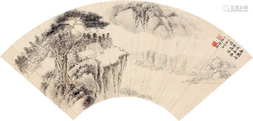 陆小曼（1903～1965） 山水 扇面 纸本