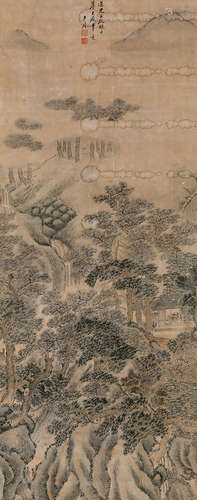 张崟（1761～1829） 山水 立轴 纸本