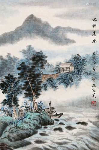 孔小瑜（1899～1984） 山水 立轴 纸本