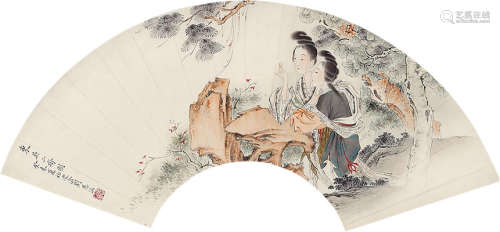 刘凌沧（1908～1989） 双美 立轴 纸本