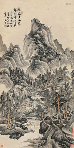 吴历（1632～1718） 山水 立轴 纸本