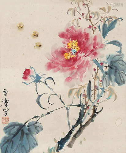 王雪涛（1903～1982） 花卉 连框 纸本