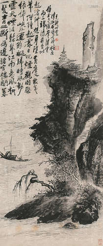 石涛（1642～约1707） 山水 立轴 纸本