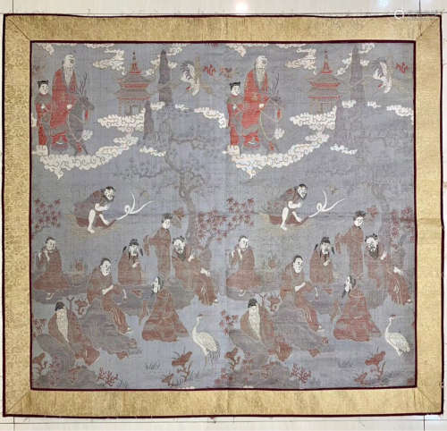A BAXIAN PATTERN BROCADE EMBROIDERY
