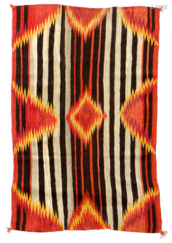 A Navajo transitional woman's chief's style blanket