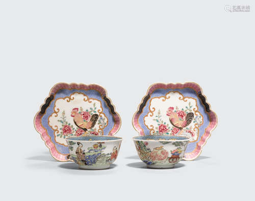 18th/19th century A group of famille rose export porcelain