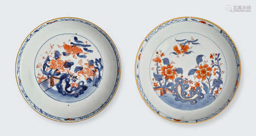 Kangxi period Two 'Chinese Imari' dishes