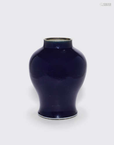 18th century A cobalt glazed baluster jar