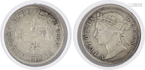 香港1890年  QV 20c 銀幣