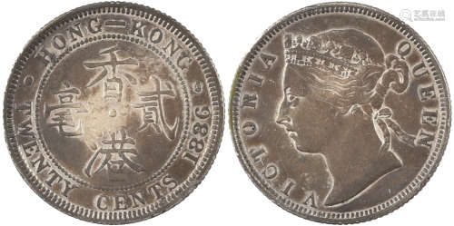 香港1886  QV 20c 銀幣