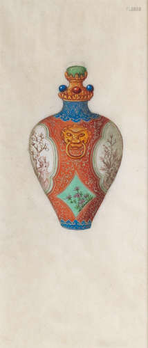 Guangxu, 1875-1908 Three paintings of snuff bottles
