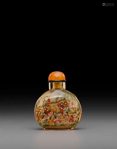 Liu Shouben (b. 1943) An inside-painted glass snuff bottle