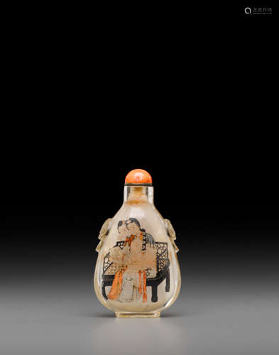 Ma Shaoxuan, 1903 An inside-painted rock crystal snuff bottle