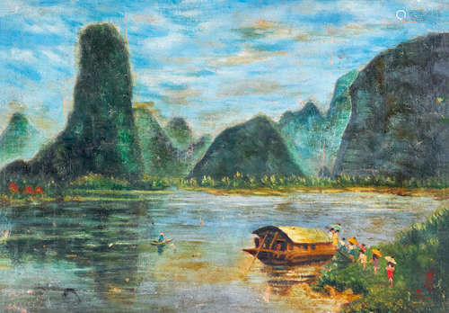 周丽华（1900～1983） 1979年作 漓江风情 油彩 画布