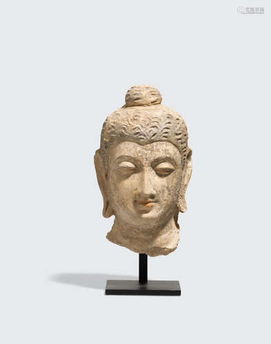 Ancient Region of Gandhara, 4th/5th Century A STUCCO HEAD OF BUDDHA