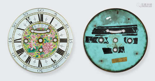 Qianlong four-character mark and of the period  A Beijing enamel ground metal clock face